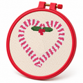 Peppermint Heart – Cross Stitch Pattern & Kit