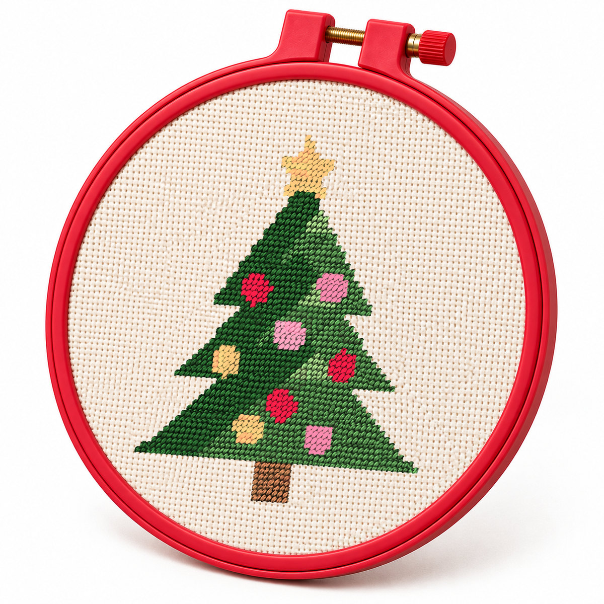 Trimmed Tree – Cross Stitch Pattern & Kit
