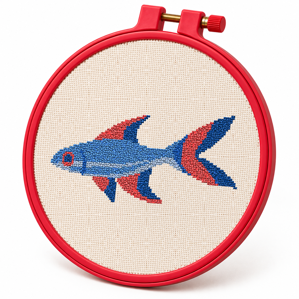 Ruby Dartfish – Cross Stitch Pattern & Kit