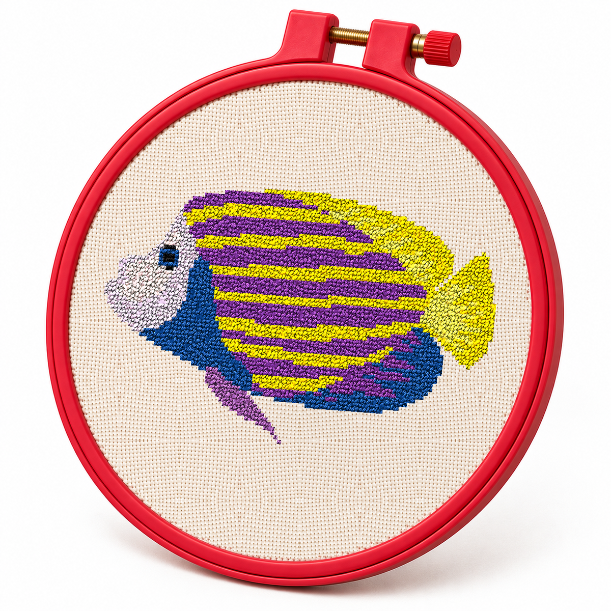 Emperor Angelfish – Cross Stitch Pattern & Kit