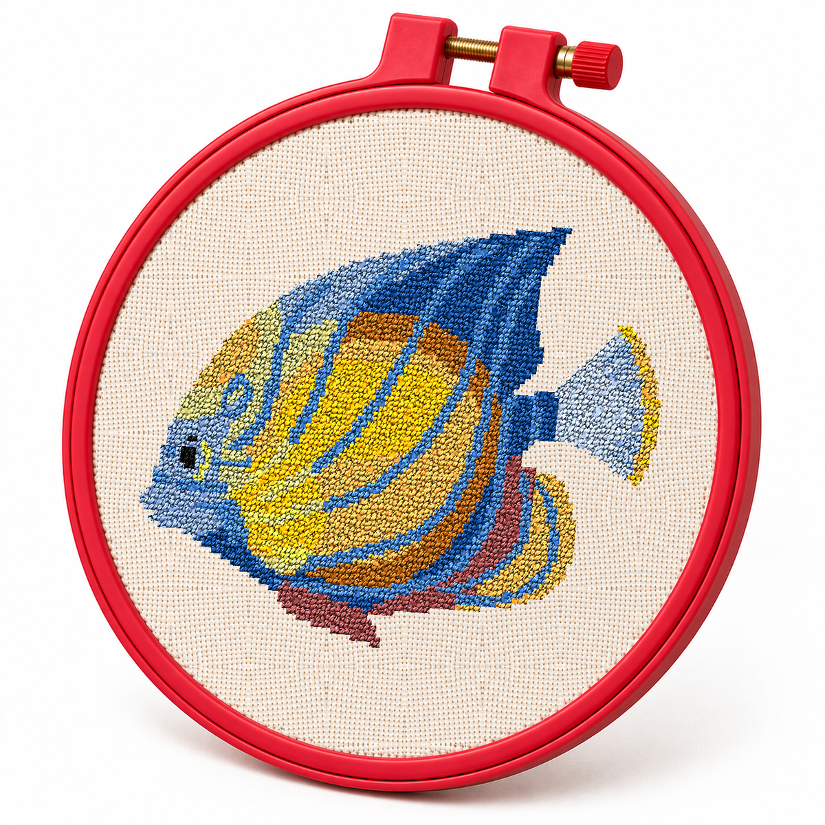 Ornate Angelfish – Cross Stitch Pattern & Kit