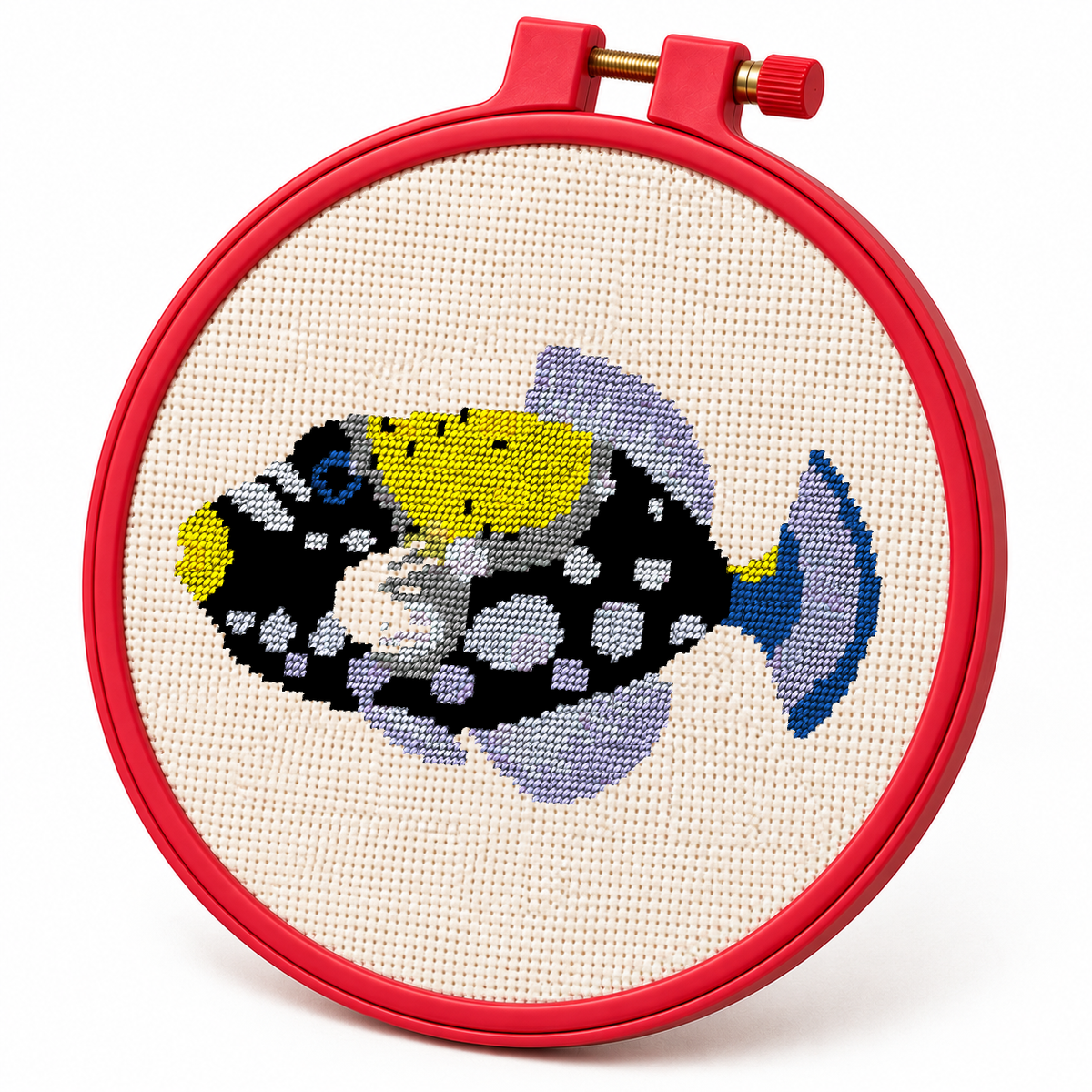 Clown Triggerfish – Cross Stitch Pattern & Kit