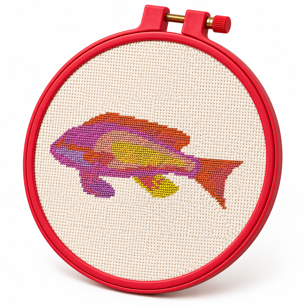 Sunset Anthias – Cross Stitch Pattern & Kit