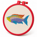 Rainbow Wrasse – Cross Stitch Pattern & Kit