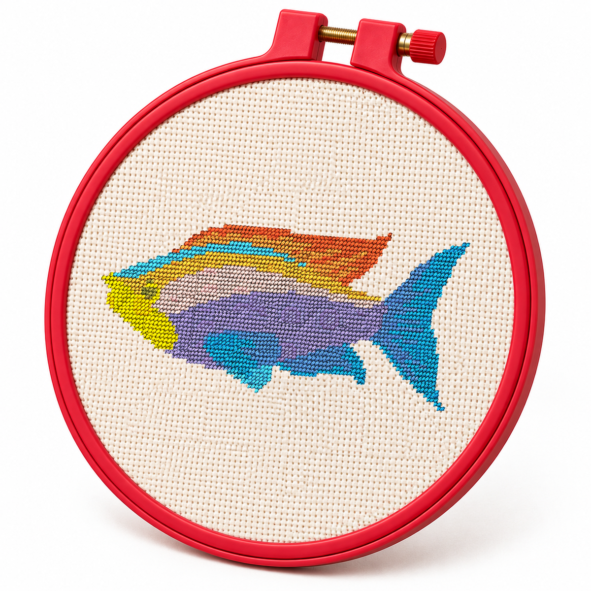 Rainbow Wrasse – Cross Stitch Pattern & Kit