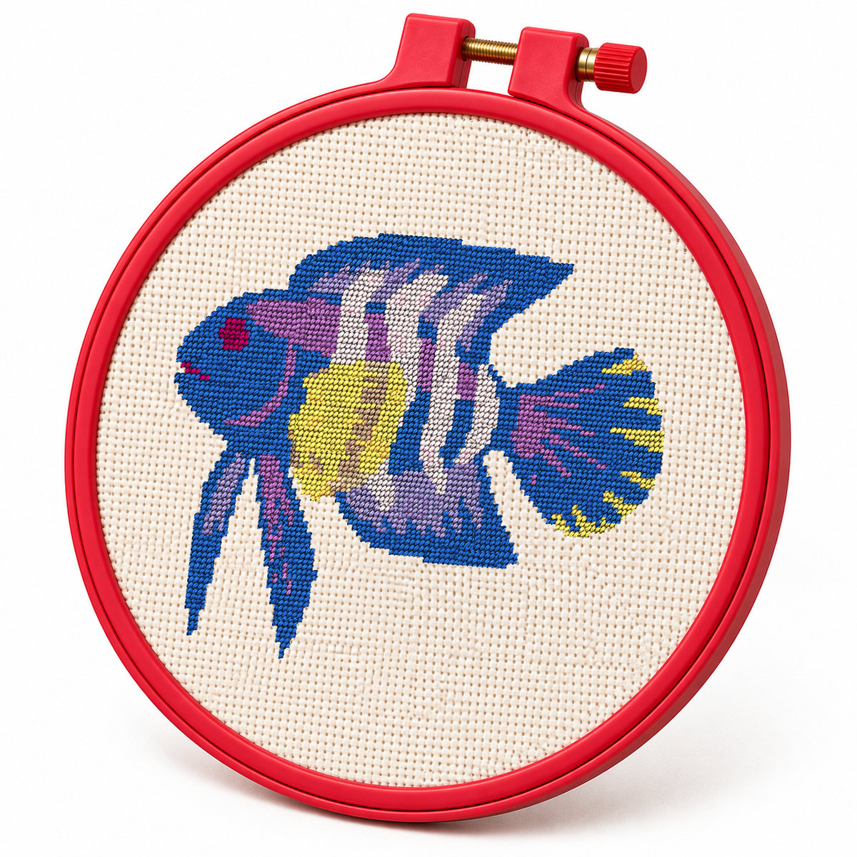 Purple Bannerfish – Cross Stitch Pattern & Kit