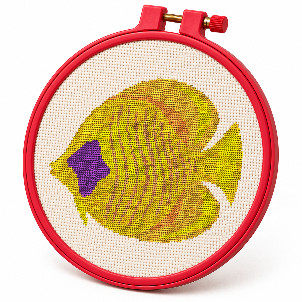 Sunburst Butterflyfish – Cross Stitch Pattern & Kit