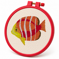 Candy Stripe Angelfish – Cross Stitch Pattern & Kit